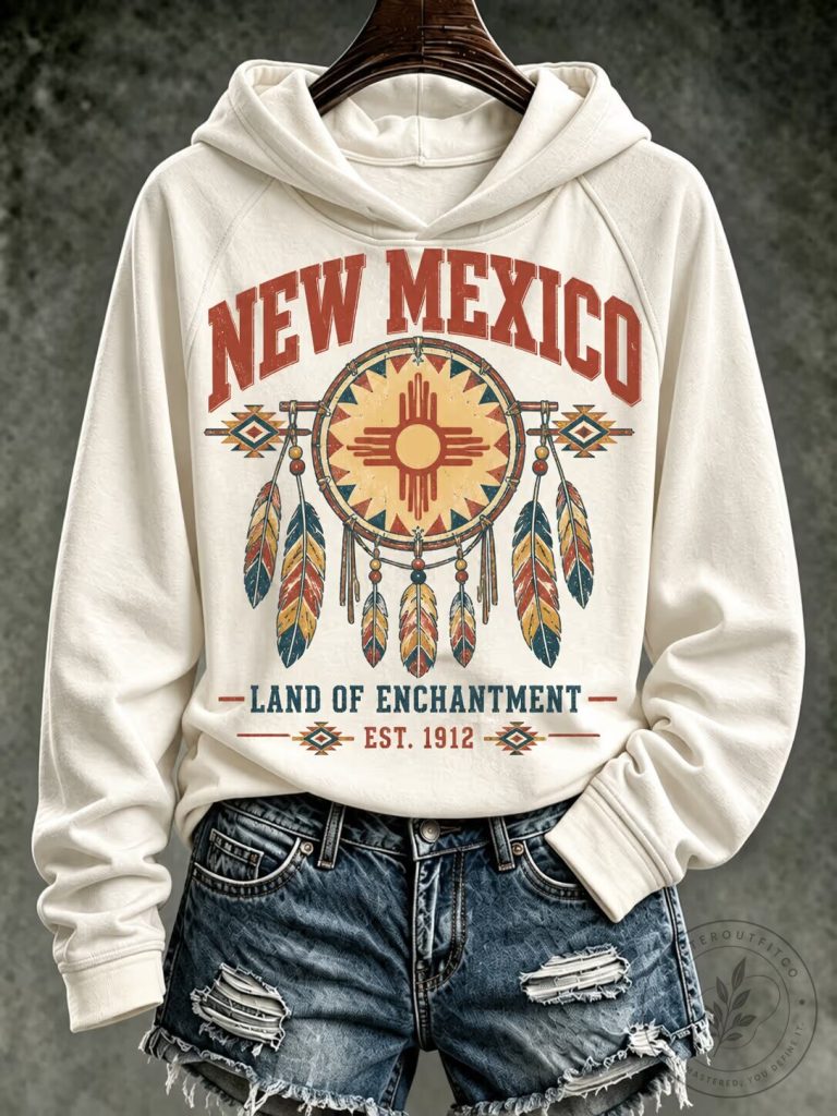 New Mexico Land of Enchantment Est. 1912 Dreamcatcher Hoodie