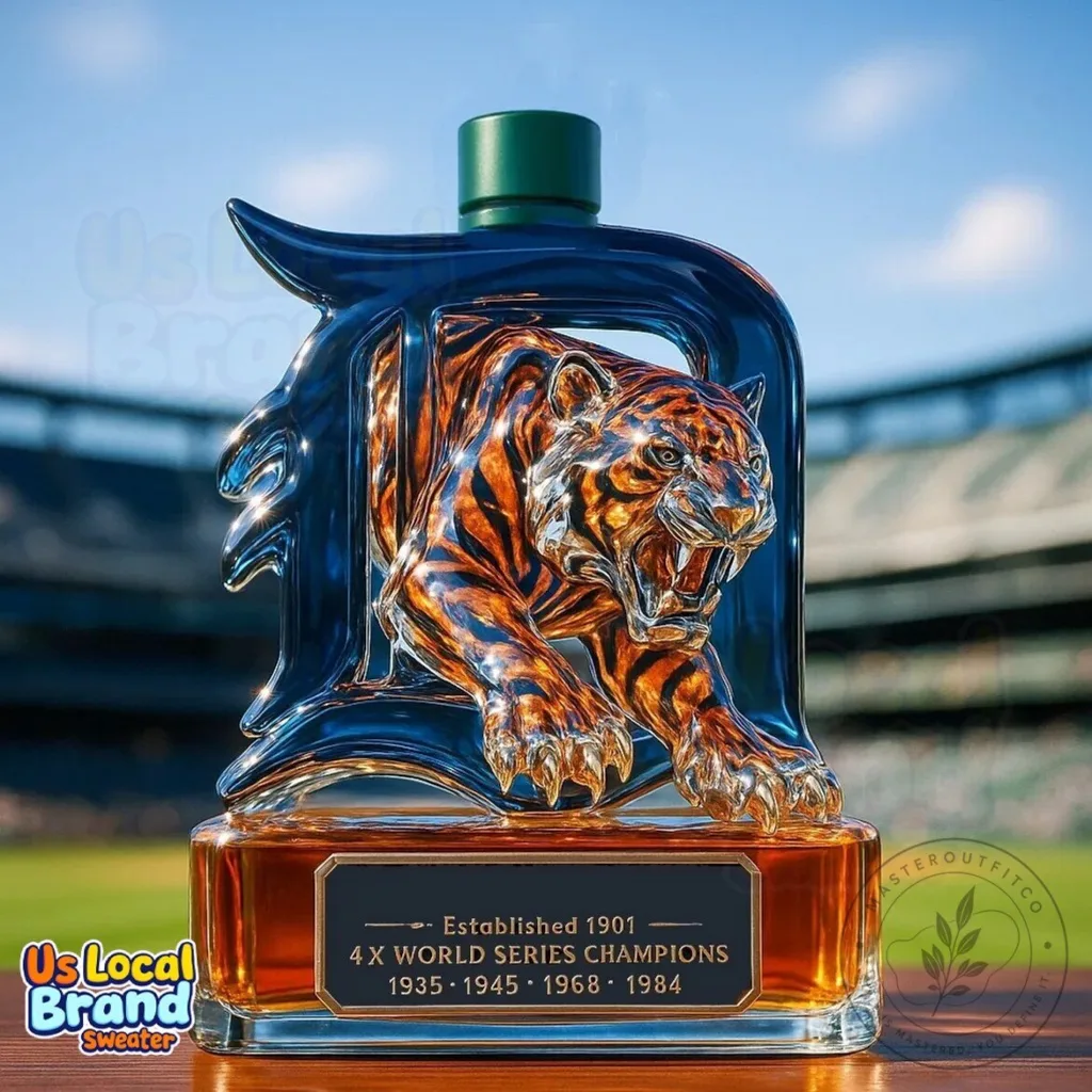 Detroit Tigers World Series Champions Commemorative Whiskey Bottle 1 Detroit Tigers World Series Champions Commemorative Whiskey Bottle