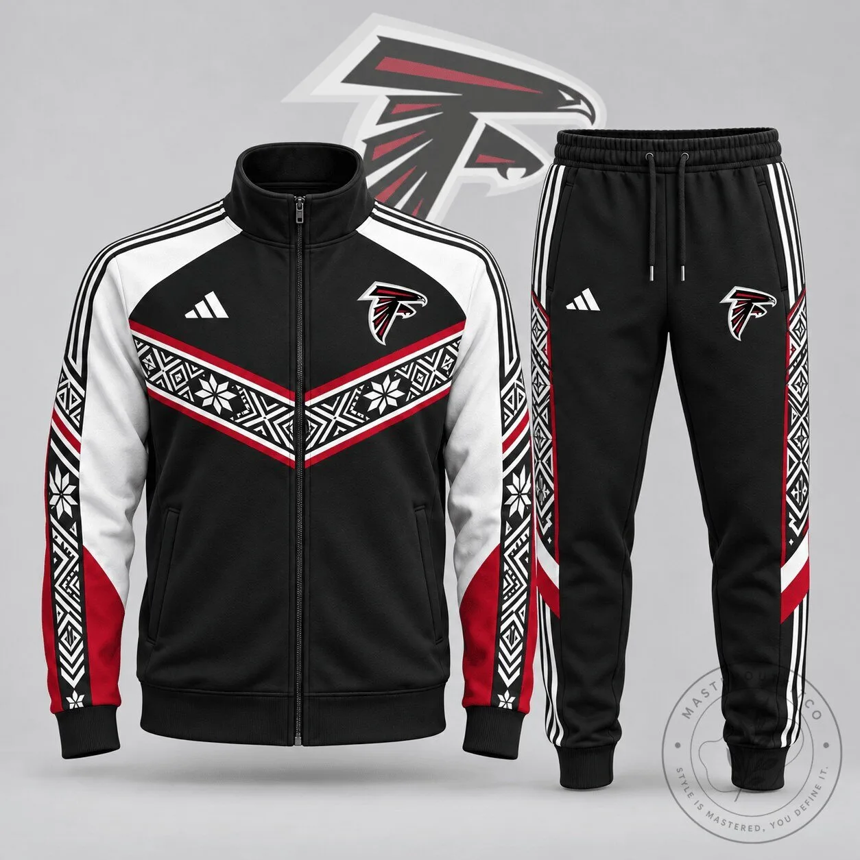 Atlanta Falcons Nordic Pattern Full Zip Track Jacket