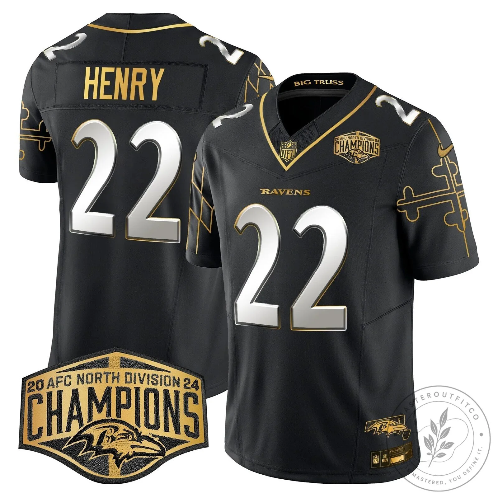 Baltimore Ravens Jersey Celebrating AFC North Division Championship