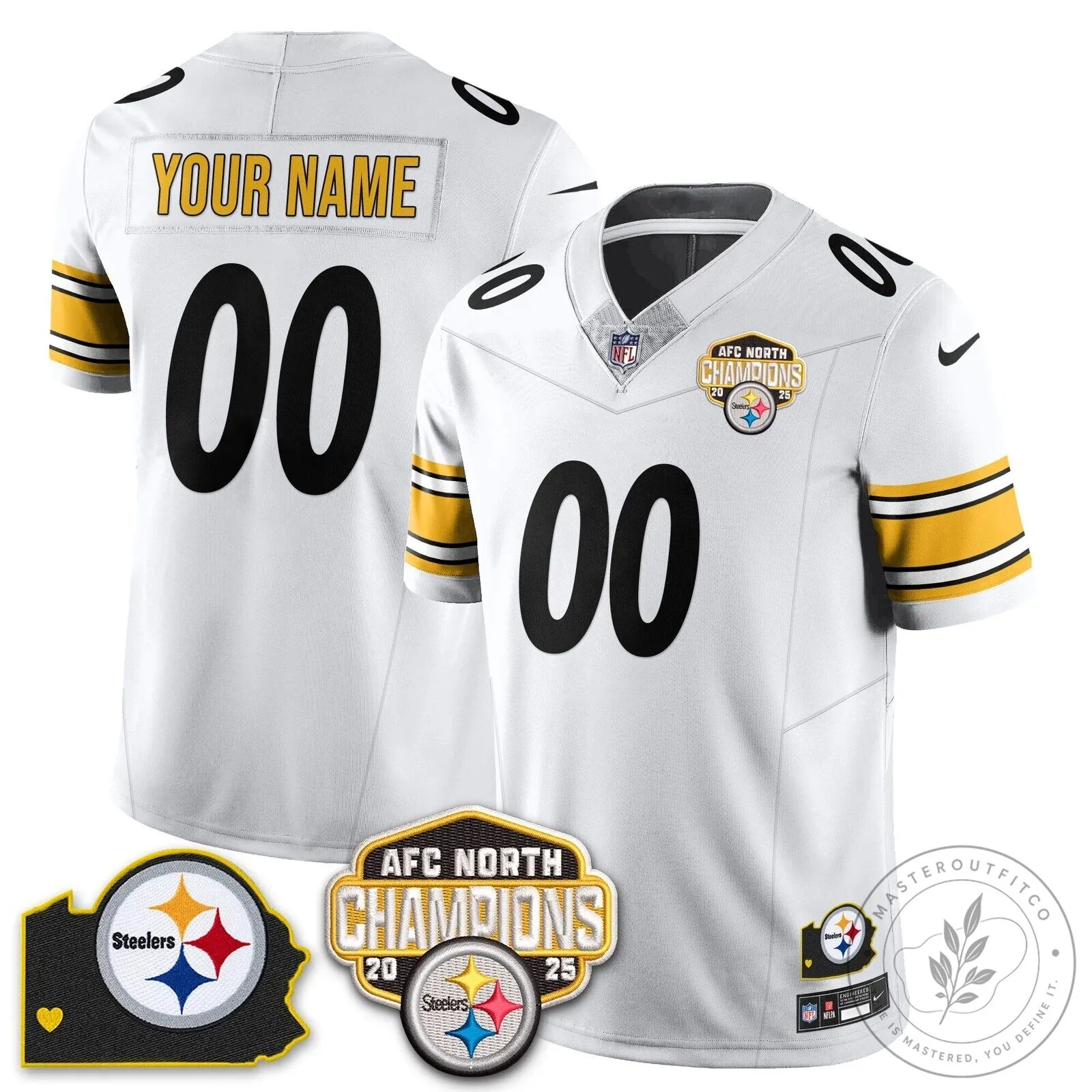 Pittsburgh Steelers Custom Jersey - Champions of the AFC North 17 Pittsburgh Steelers Custom Jersey - Champions of the AFC North