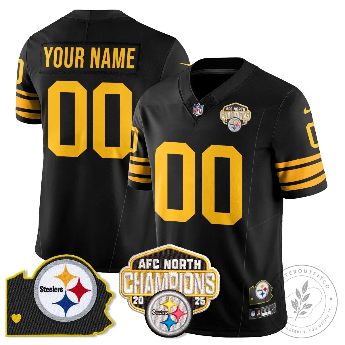 Pittsburgh Steelers Custom Jersey - Champions of the AFC North 19 Pittsburgh Steelers Custom Jersey - Champions of the AFC North