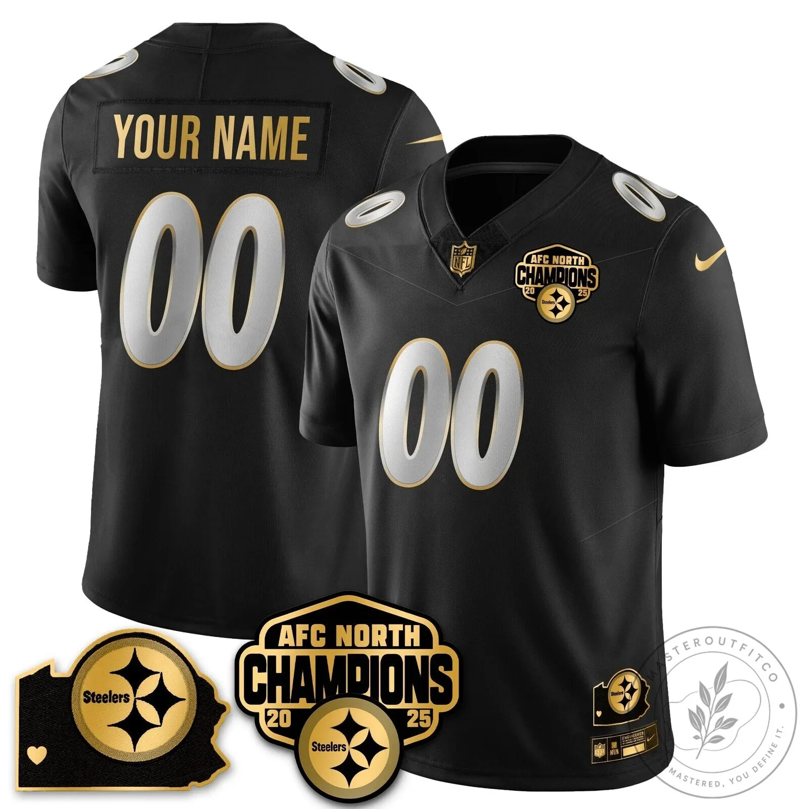 Pittsburgh Steelers Custom Jersey - Champions of the AFC North 20 Pittsburgh Steelers Custom Jersey - Champions of the AFC North