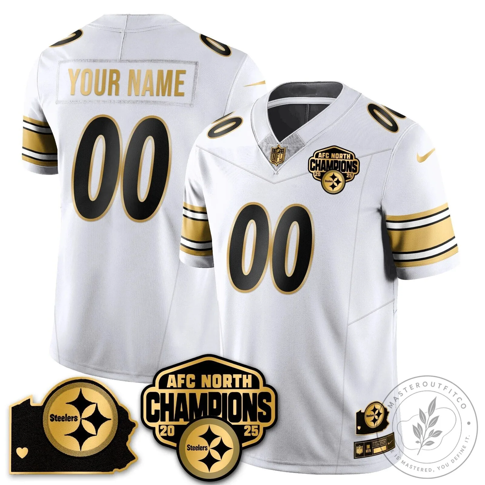 Pittsburgh Steelers Custom Jersey - Champions of the AFC North 21 Pittsburgh Steelers Custom Jersey - Champions of the AFC North