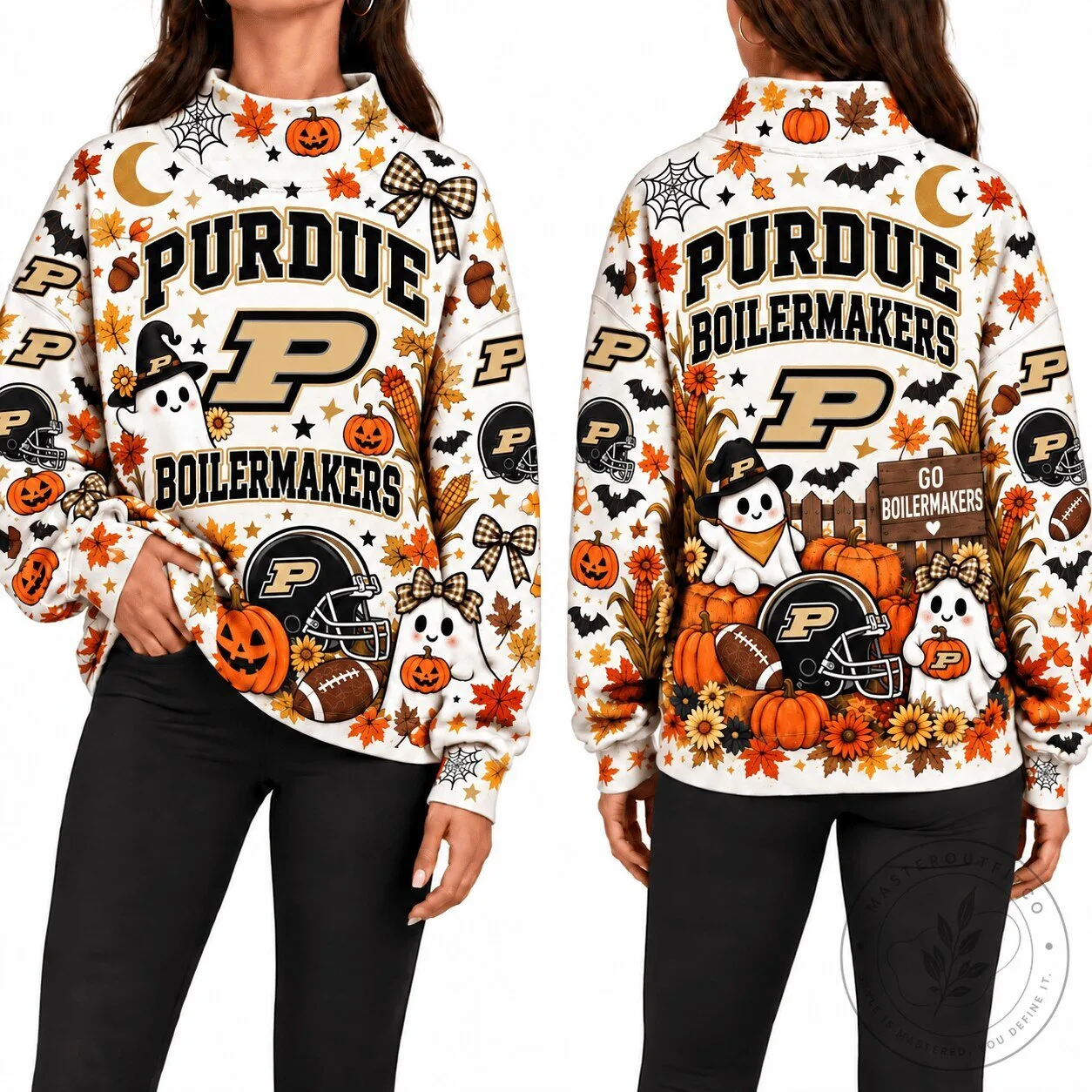 Purdue Boilermakers Halloween Autumn Ghost Sweatshirt