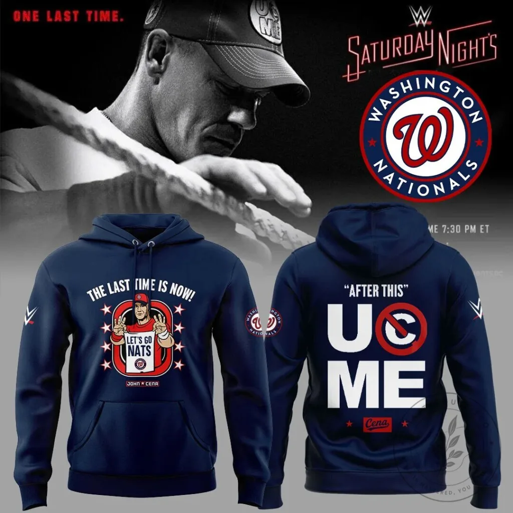 John Cena Washington Nationals Last Time Is Now Navy Blue Hoodie