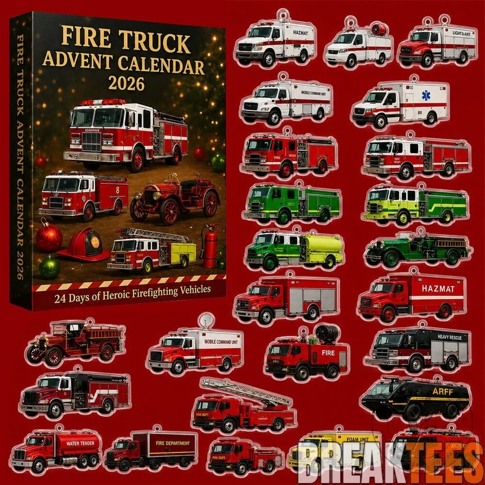 Fire Truck Advent Calendar 2026 Firefighter Vehicle Christmas Countdown