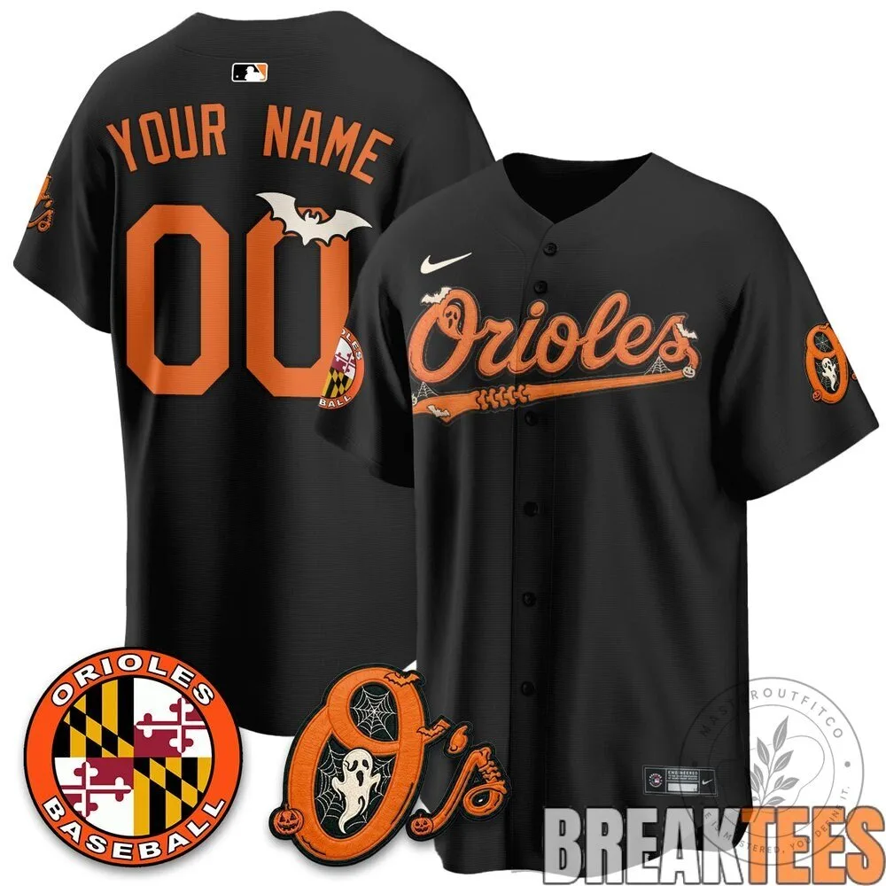 Baltimore Orioles Halloween Custom Baseball Jersey