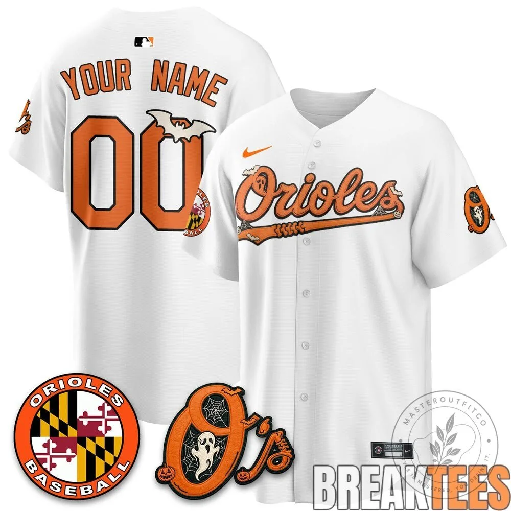 Baltimore Orioles Halloween Custom Baseball Jersey 10 Baltimore Orioles Halloween Custom Baseball Jersey