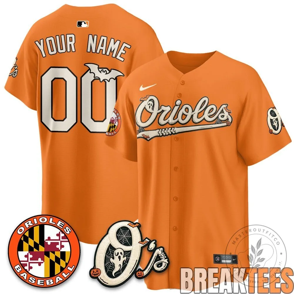 Baltimore Orioles Halloween Custom Baseball Jersey 11 Baltimore Orioles Halloween Custom Baseball Jersey