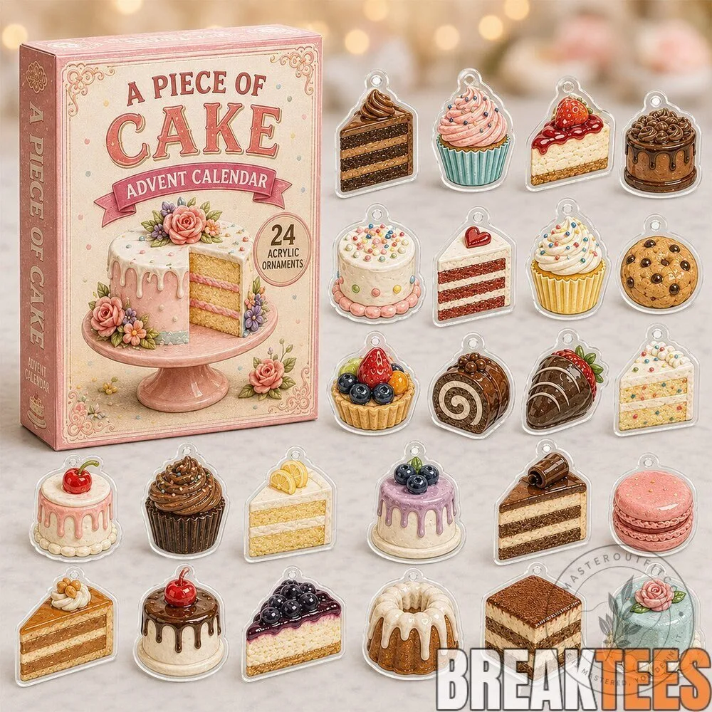 A Piece of Cake 24-Day Countdown Advent Calendar with Acrylic Ornaments