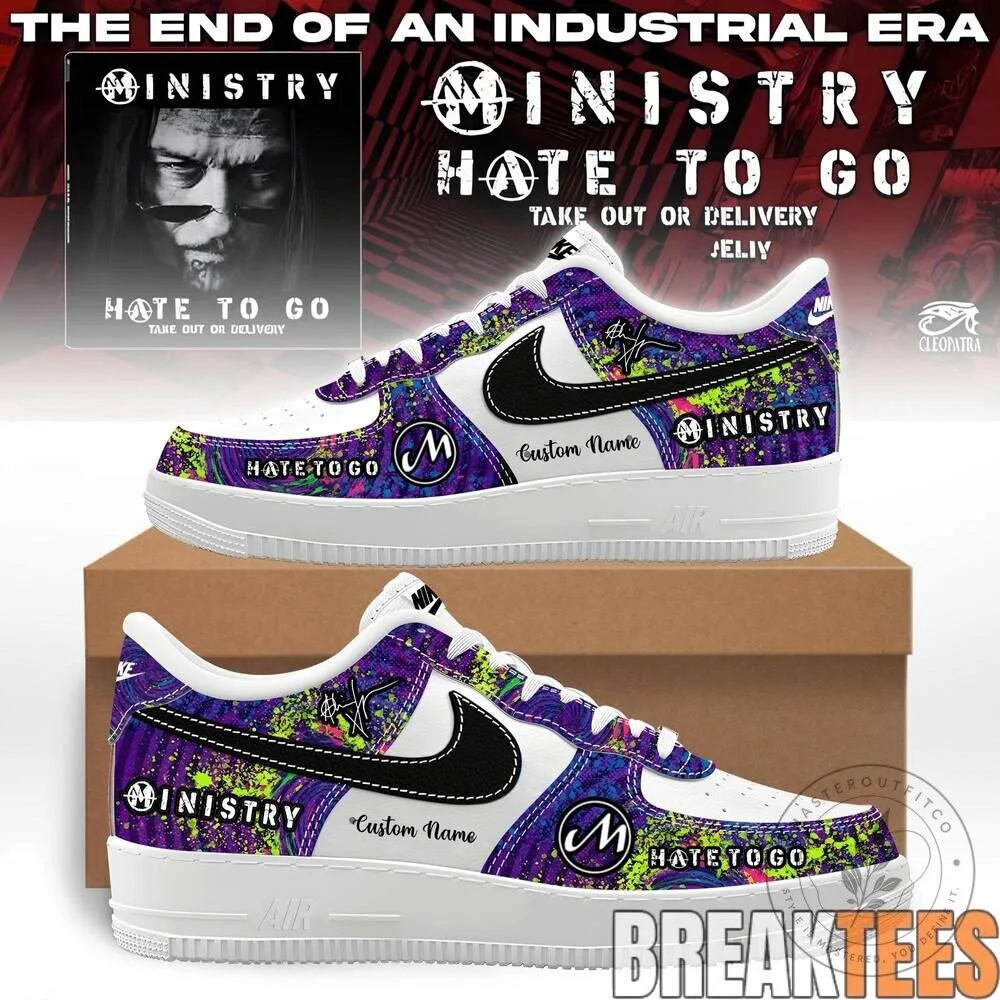Ministry Band Farewell Tour Hate To Go Custom Name Air Force 1 Shoes 12 Ministry Band Farewell Tour Hate To Go Custom Name Air Force 1 Shoes