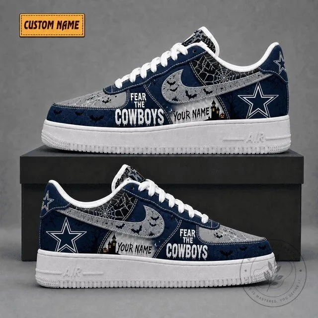Dallas Cowboys Fear The Cowboys Halloween Custom Air Force 1 Shoes 7 Dallas Cowboys Fear The Cowboys Halloween Custom Air Force 1 Shoes