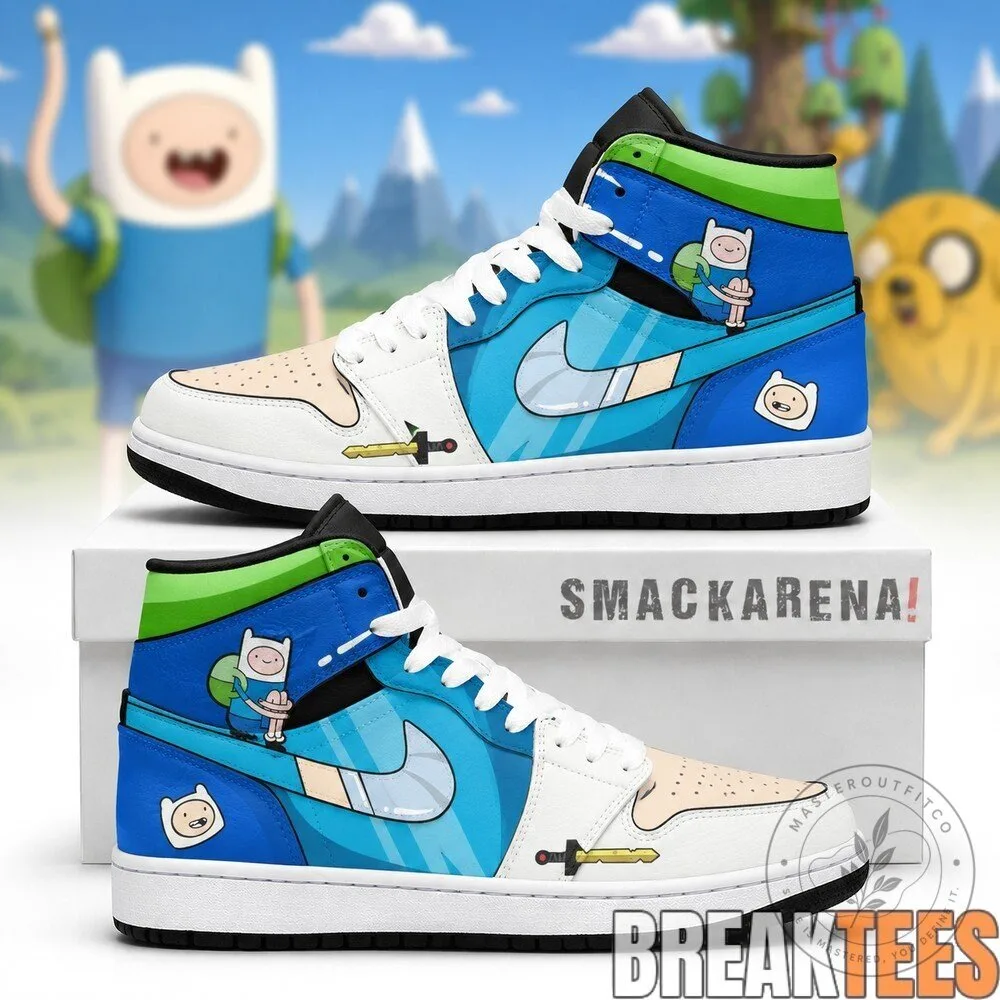 Adventure Time Finn the Human Cartoon Character High-Top Sneakers 2 Adventure Time Finn the Human Cartoon Character High-Top Sneakers