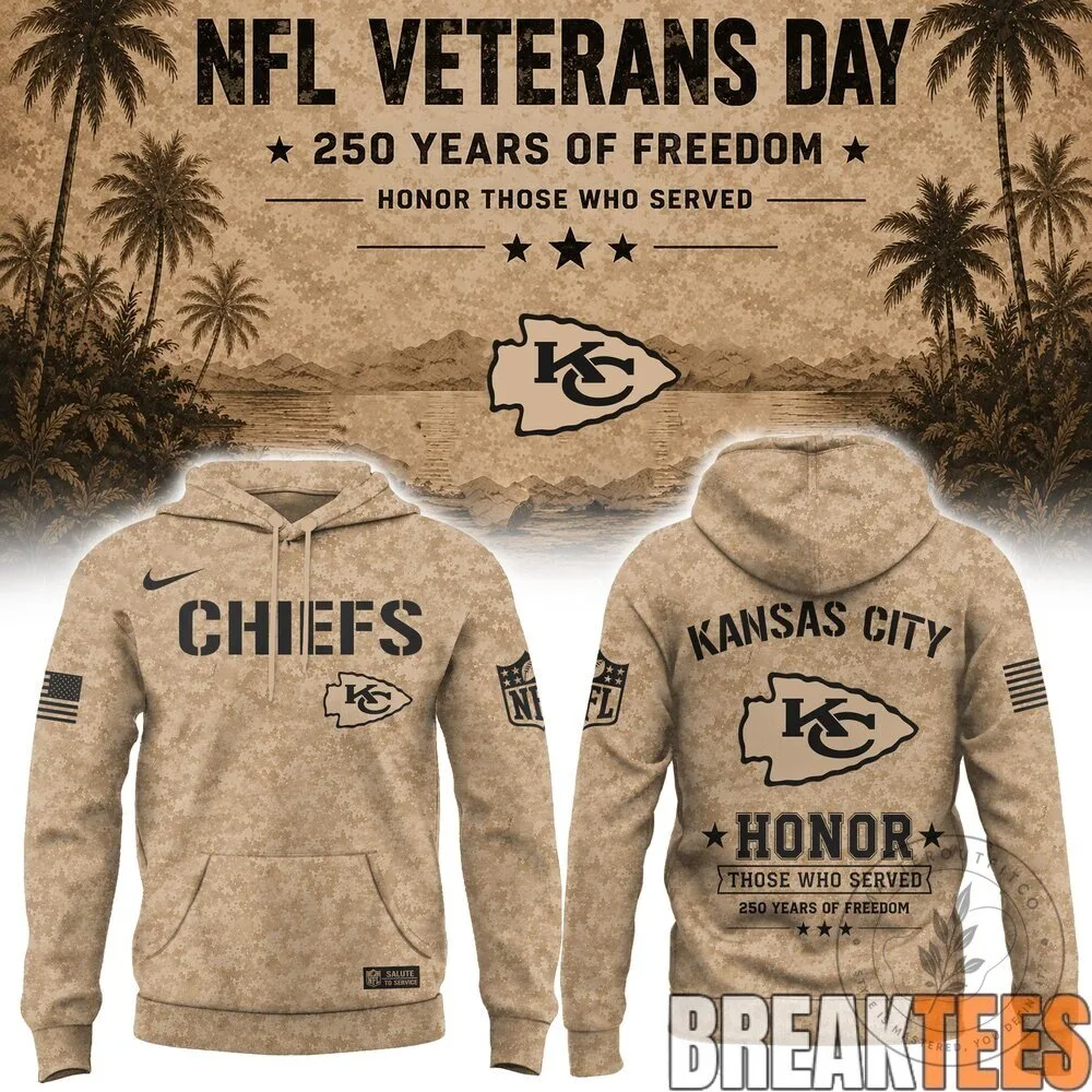 Kansas City Chiefs NFL Veterans Day 250 Years of Freedom Hoodie