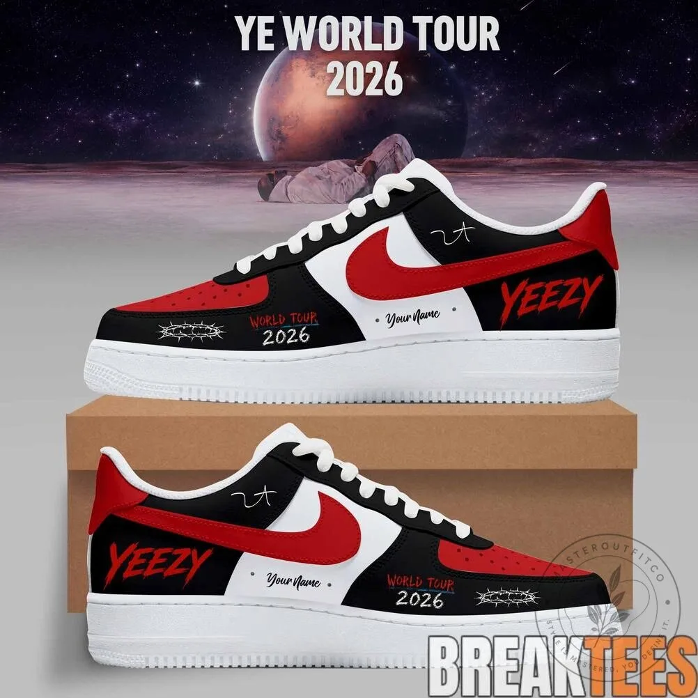 Kanye West Yeezy World Tour 2026 Custom Air Force One Sneakers 1 Kanye West Yeezy World Tour 2026 Custom Air Force One Sneakers