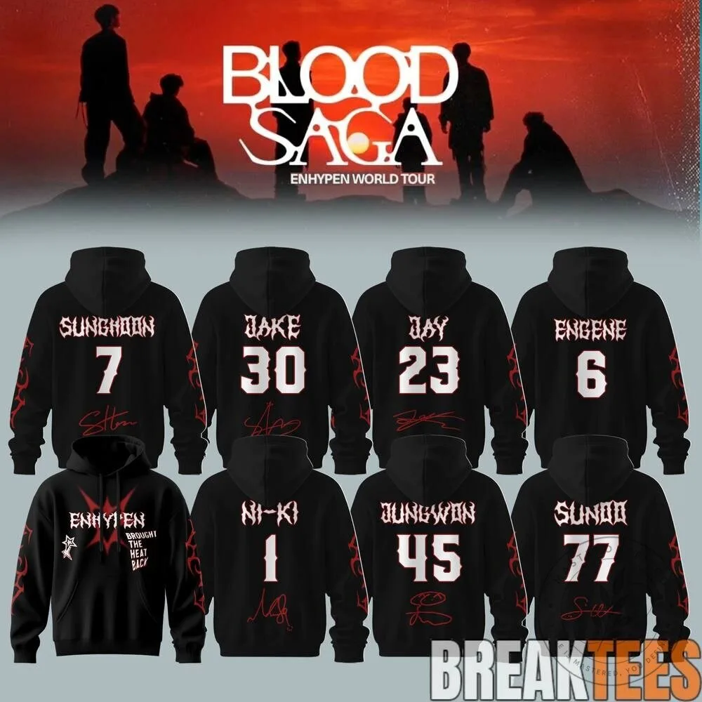 Enhypen World Tour Blood Saga Concert Black Hoodie