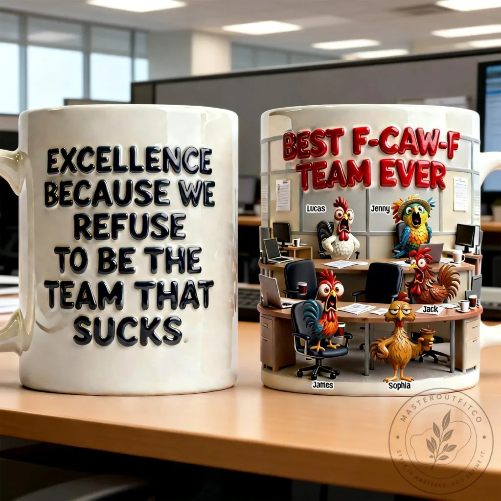 Funny Office Team Rooster Coffee Mug - Personalized Best Team Ever Gift Funny Office Team Rooster Coffee Mug - Personalized Best Team Ever Gift