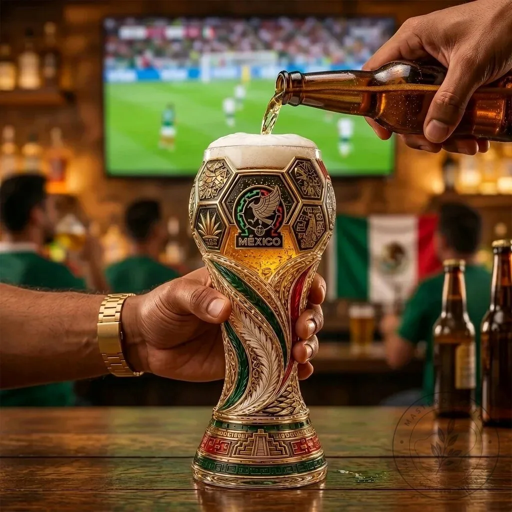 Mexico World Cup 2026 Collector's Edition Football Beer Drinking Glass