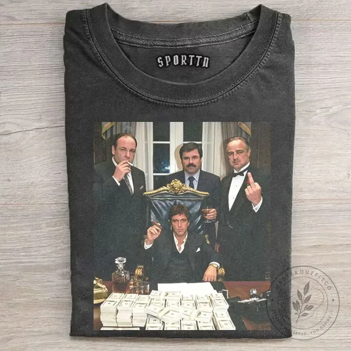 The Sopranos Tony Soprano Scarface Godfather Gangster Movie T-Shirt 1 The Sopranos Tony Soprano Scarface Godfather Gangster Movie T-Shirt