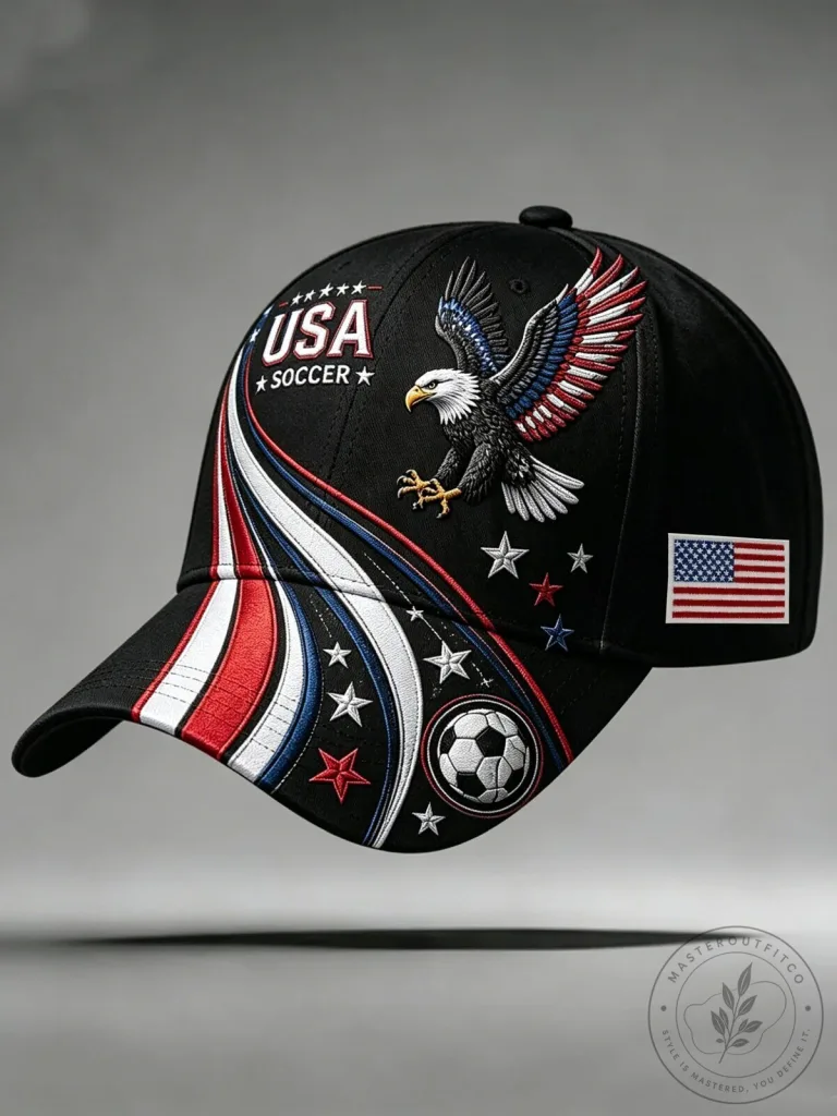 Сat tail hook 47 USA Soccer American Eagle Patriotic Baseball Cap Hat