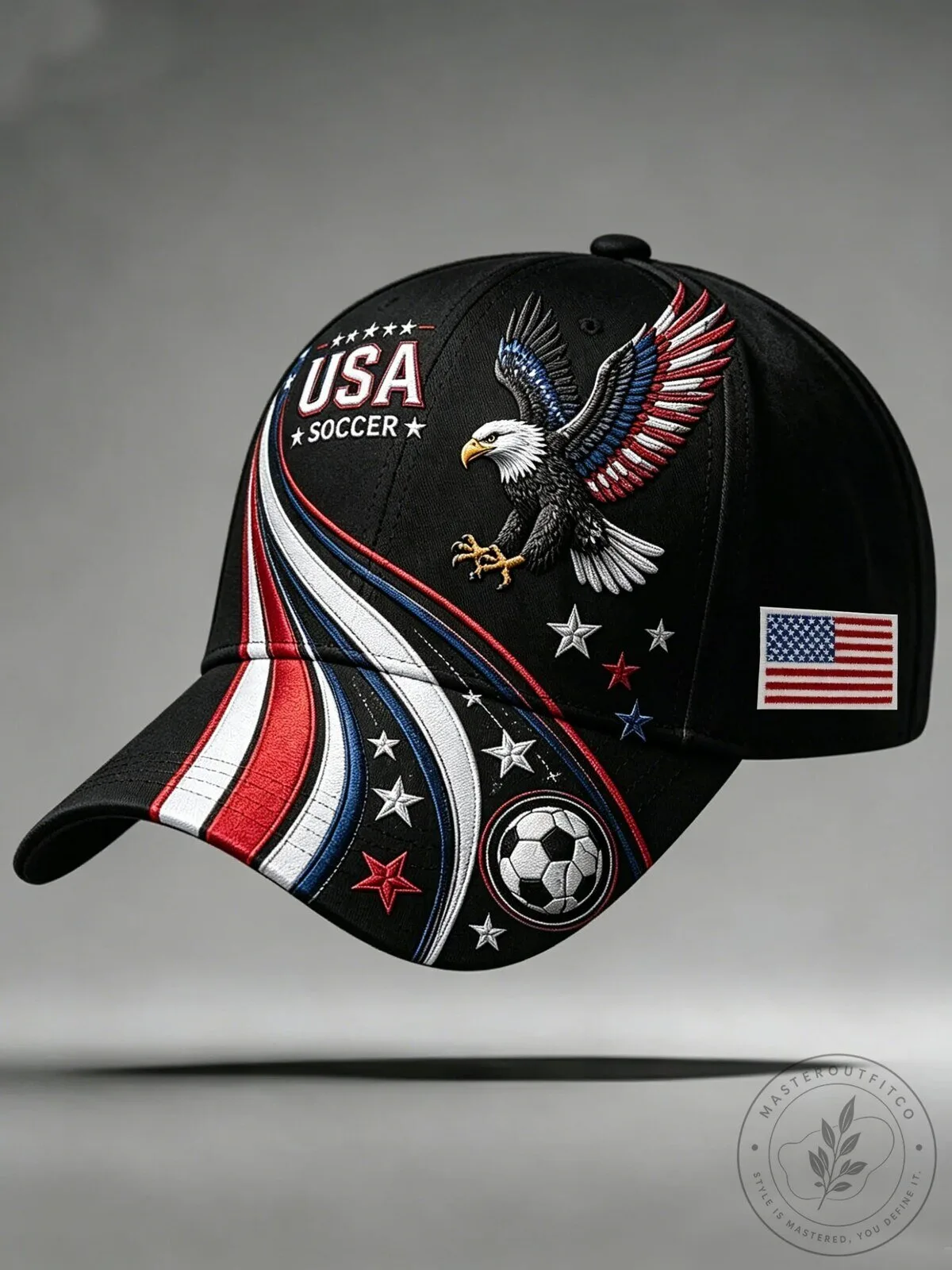 USA Soccer American Eagle Patriotic Baseball Cap Hat