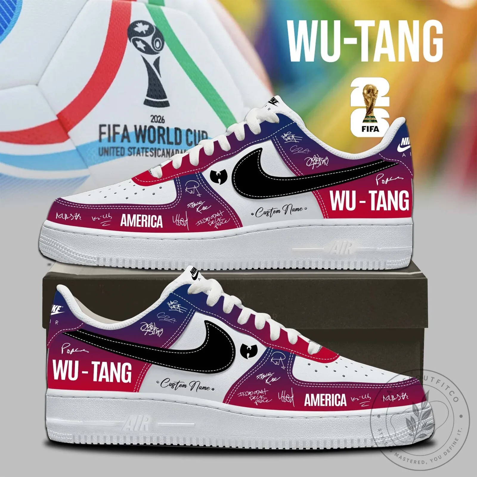 ,,,Wu-Tang Clan X World Cup 2026 Global Pride USA Soccer Limited Signature – Shoes 1