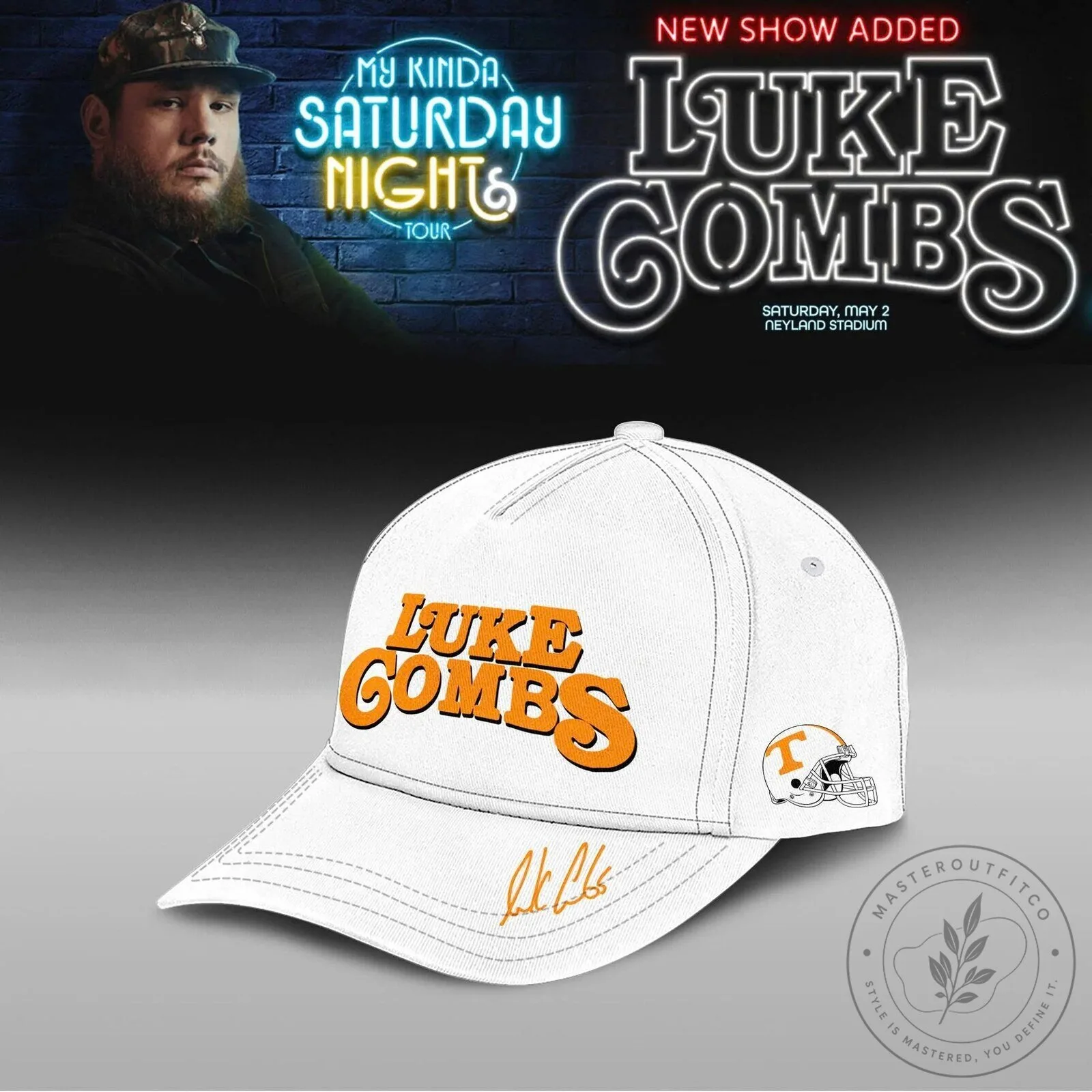 My Kinda Saturday Night Tour Concert T-Shirt for Luke Combs at Neyland Stadium 8 My Kinda Saturday Night Tour Concert T-Shirt for Luke Combs at Neyland Stadium
