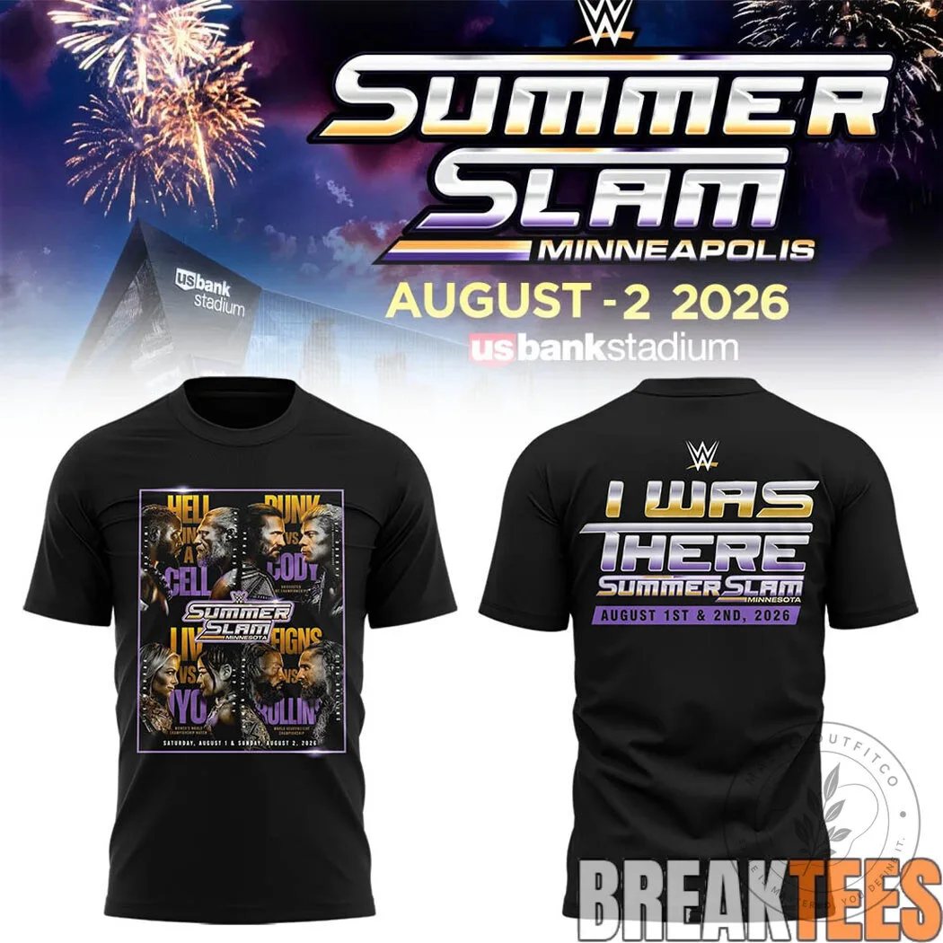 WWE SummerSlam 2026 Minneapolis I Was There Commemorative Event T-Shirt