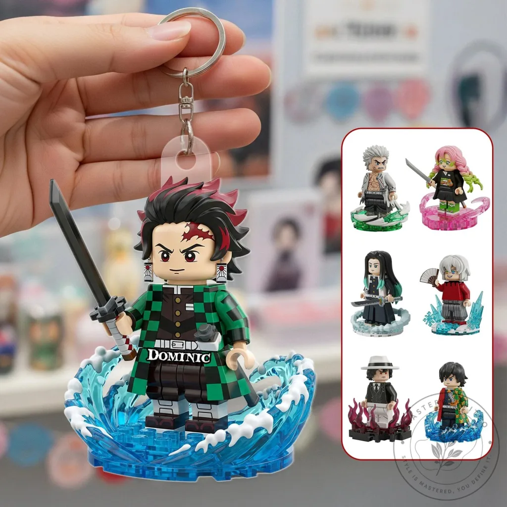 Demon Slayer Tanjiro Kamado Anime Character Personalized Keychain 26 Demon Slayer Tanjiro Kamado Anime Character Personalized Keychain