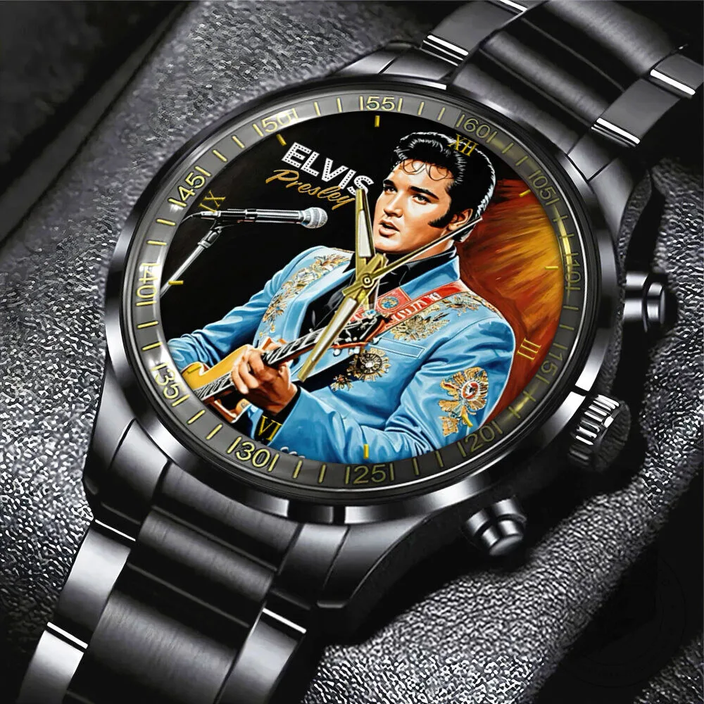 Stainless Steel Watch featuring Elvis Presley, Icon of Rock and Roll