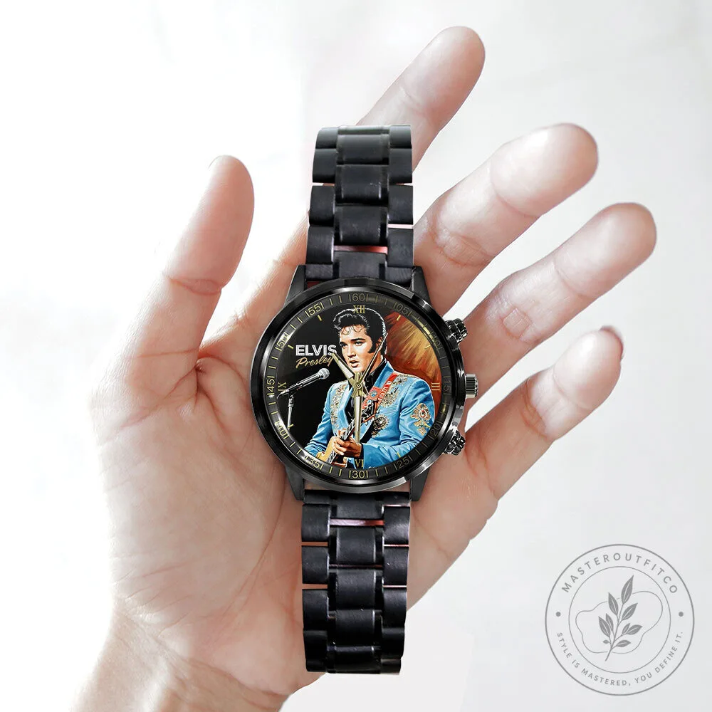Stainless Steel Watch featuring Elvis Presley, Icon of Rock and Roll 10 Stainless Steel Watch featuring Elvis Presley, Icon of Rock and Roll