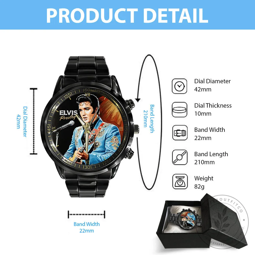 Stainless Steel Watch featuring Elvis Presley, Icon of Rock and Roll 11 Stainless Steel Watch featuring Elvis Presley, Icon of Rock and Roll