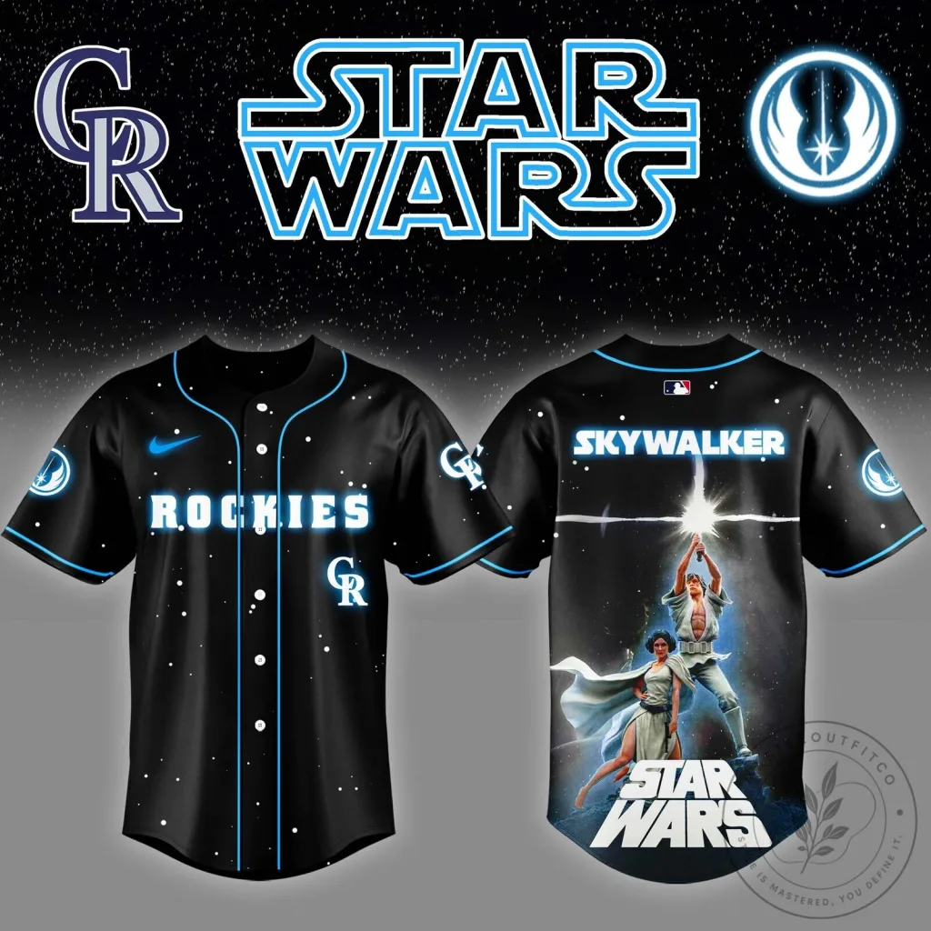 Luke Skywalker Star Wars Colorado Rockies Baseball Jersey Luke Skywalker Star Wars Colorado Rockies Baseball Jersey