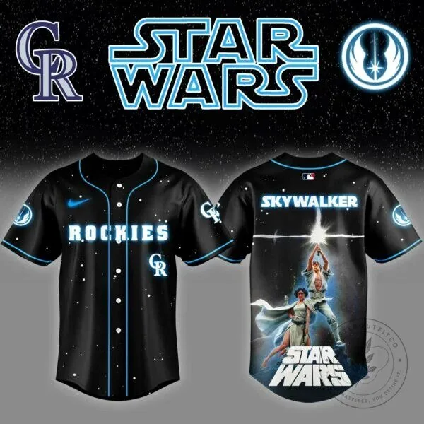 Luke Skywalker Star Wars Colorado Rockies Baseball Jersey 7 Luke Skywalker Star Wars Colorado Rockies Baseball Jersey