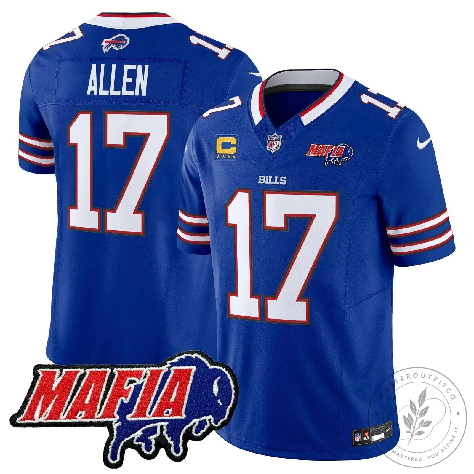 Josh Allen Royal Blue Jersey for Buffalo Bills Mafia Fans