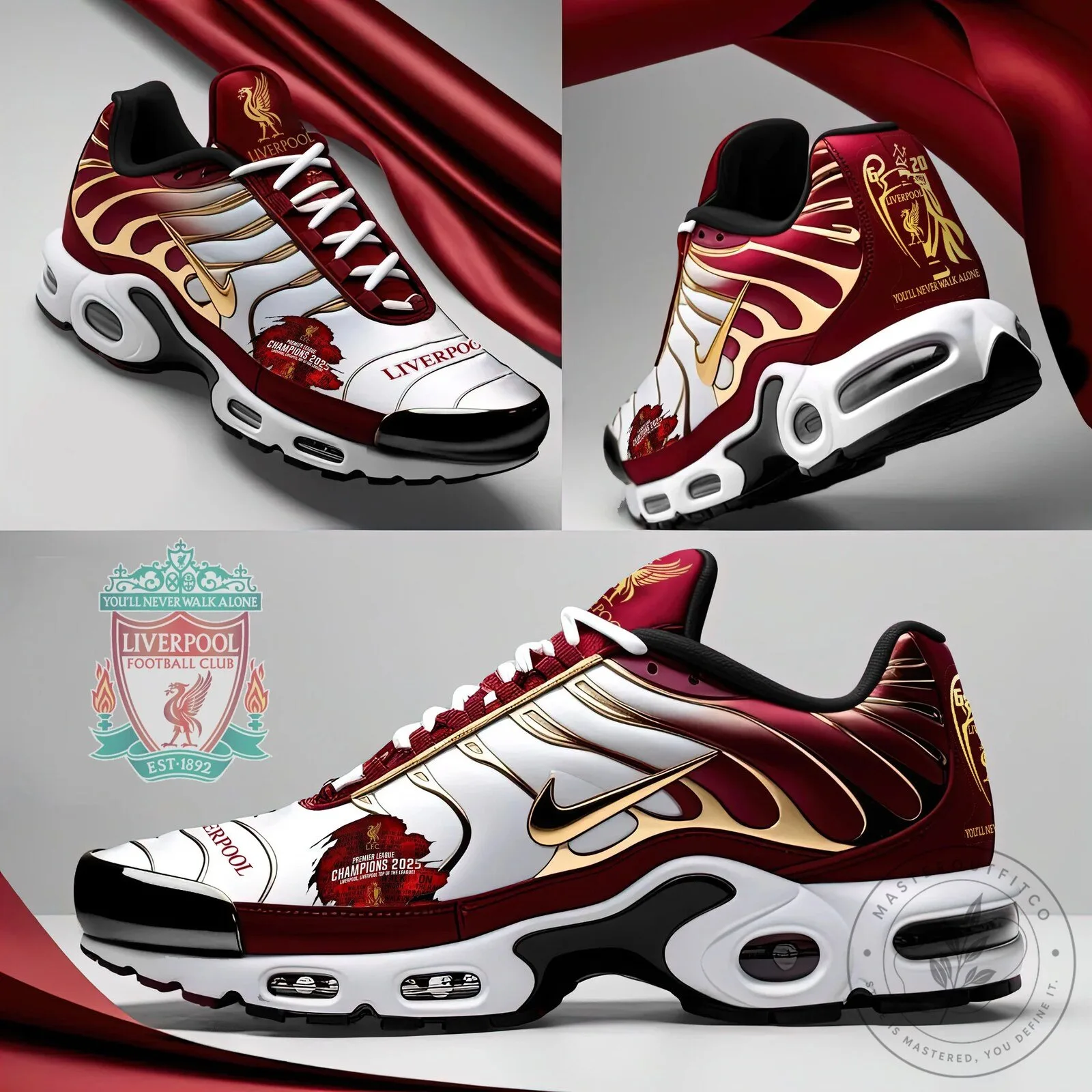 Liverpool Football Club Champions 2025 You'll Never Walk Alone Sneakers