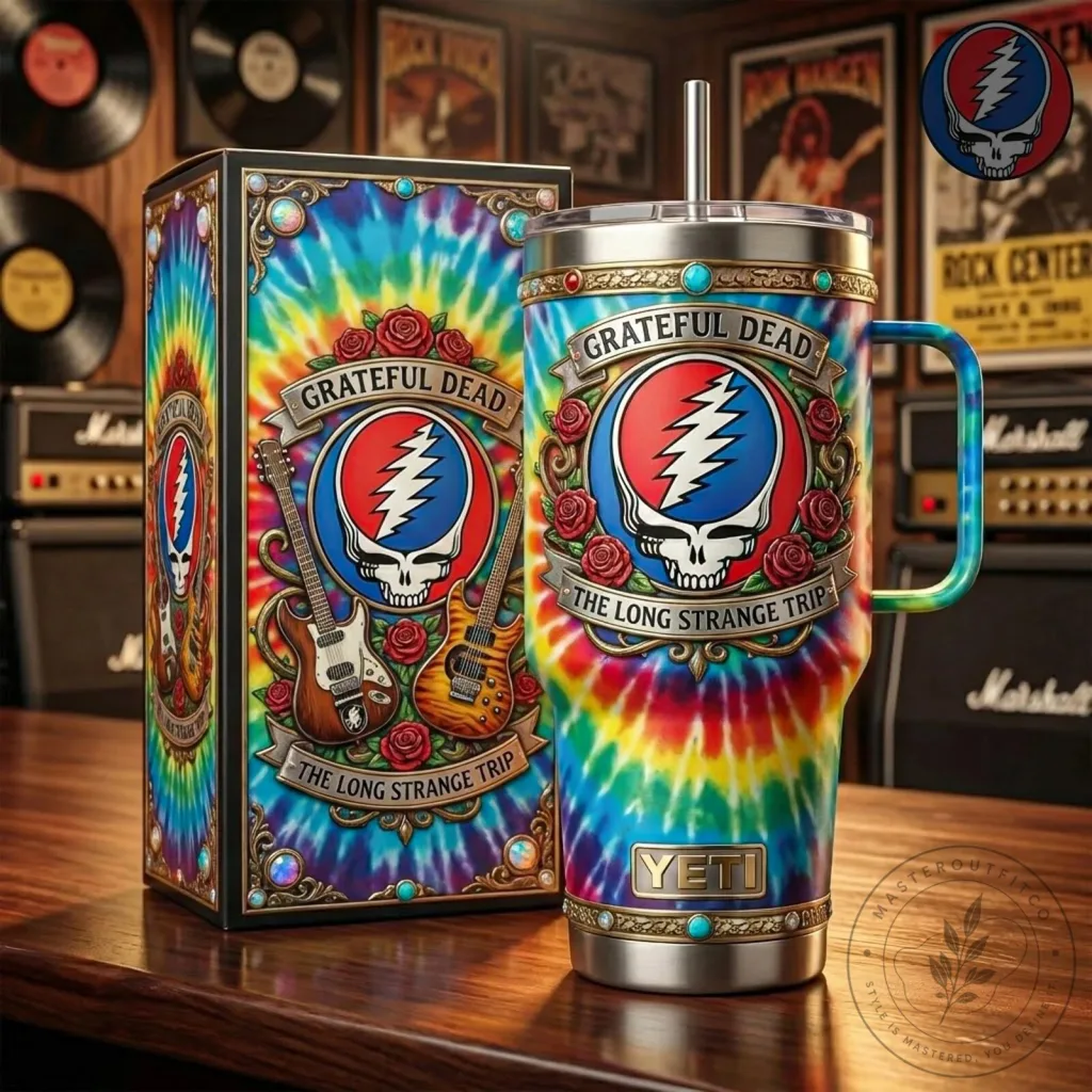 Grateful Dead The Long Strange Trip Tie Dye Handle Tumbler 36 Grateful Dead The Long Strange Trip Tie Dye Handle Tumbler