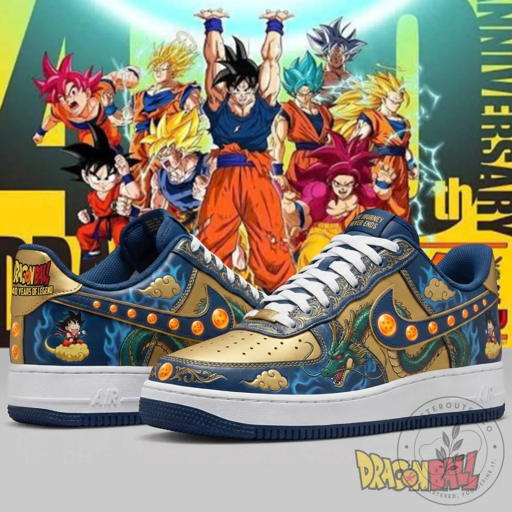 Dragon Ball Z Goku Super Saiyan Gold Blue Custom Printed Sneakers 32 Dragon Ball Z Goku Super Saiyan Gold Blue Custom Printed Sneakers