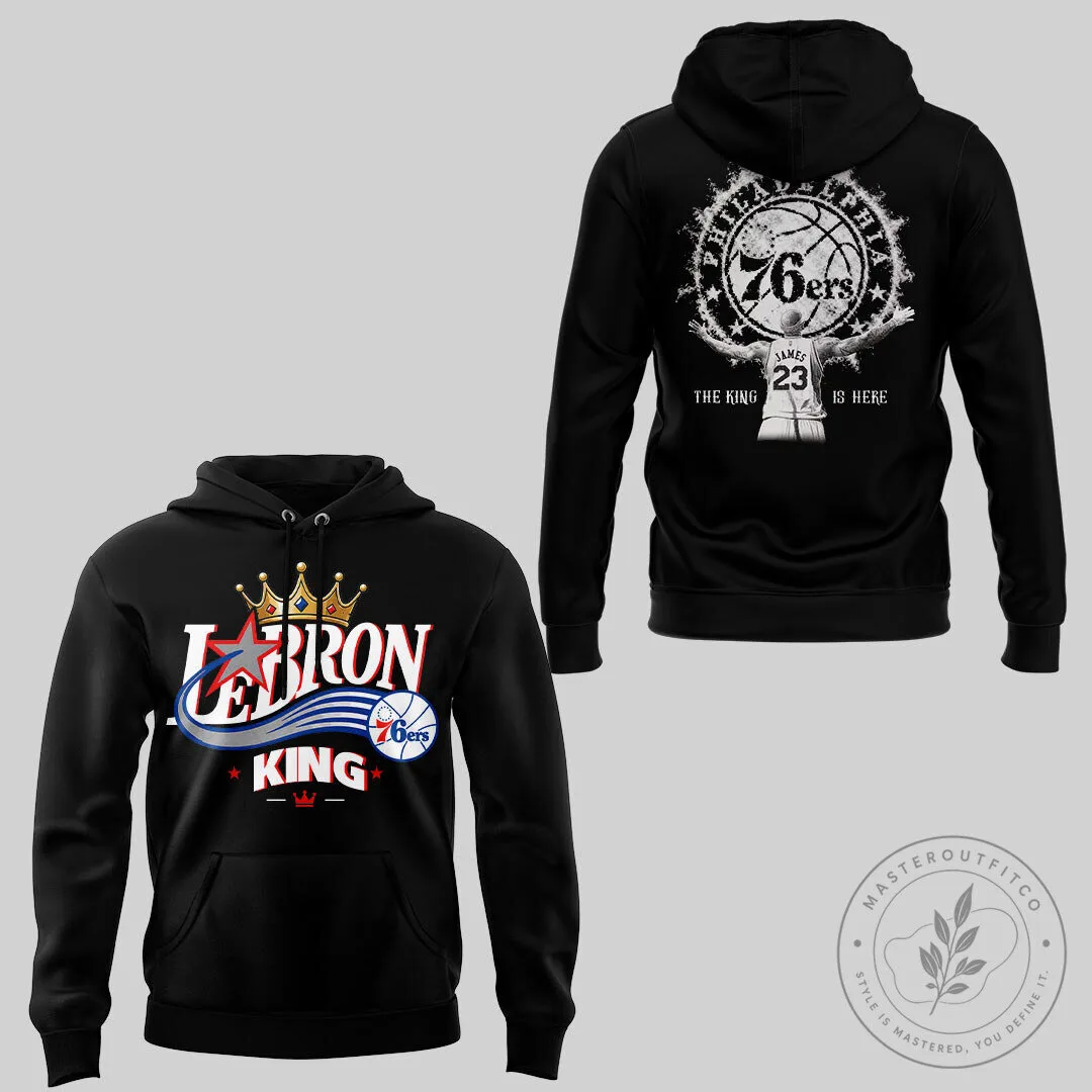 LeBron James Sixers King Basketball Fan Hoodie 8 LeBron James Sixers King Basketball Fan Hoodie