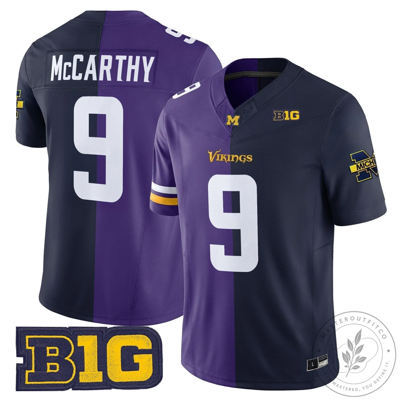 J.J. McCarthy Michigan Wolverines Football Jersey Number 9