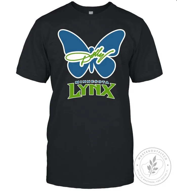 Minnesota Lynx Dolly Parton Butterfly Logo Black T-Shirt