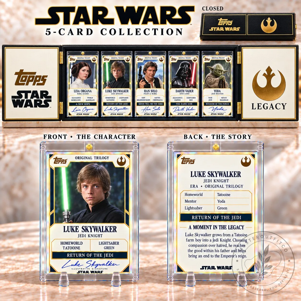 Star Wars Original Trilogy Topps 5-Card Collection Legacy Box Set