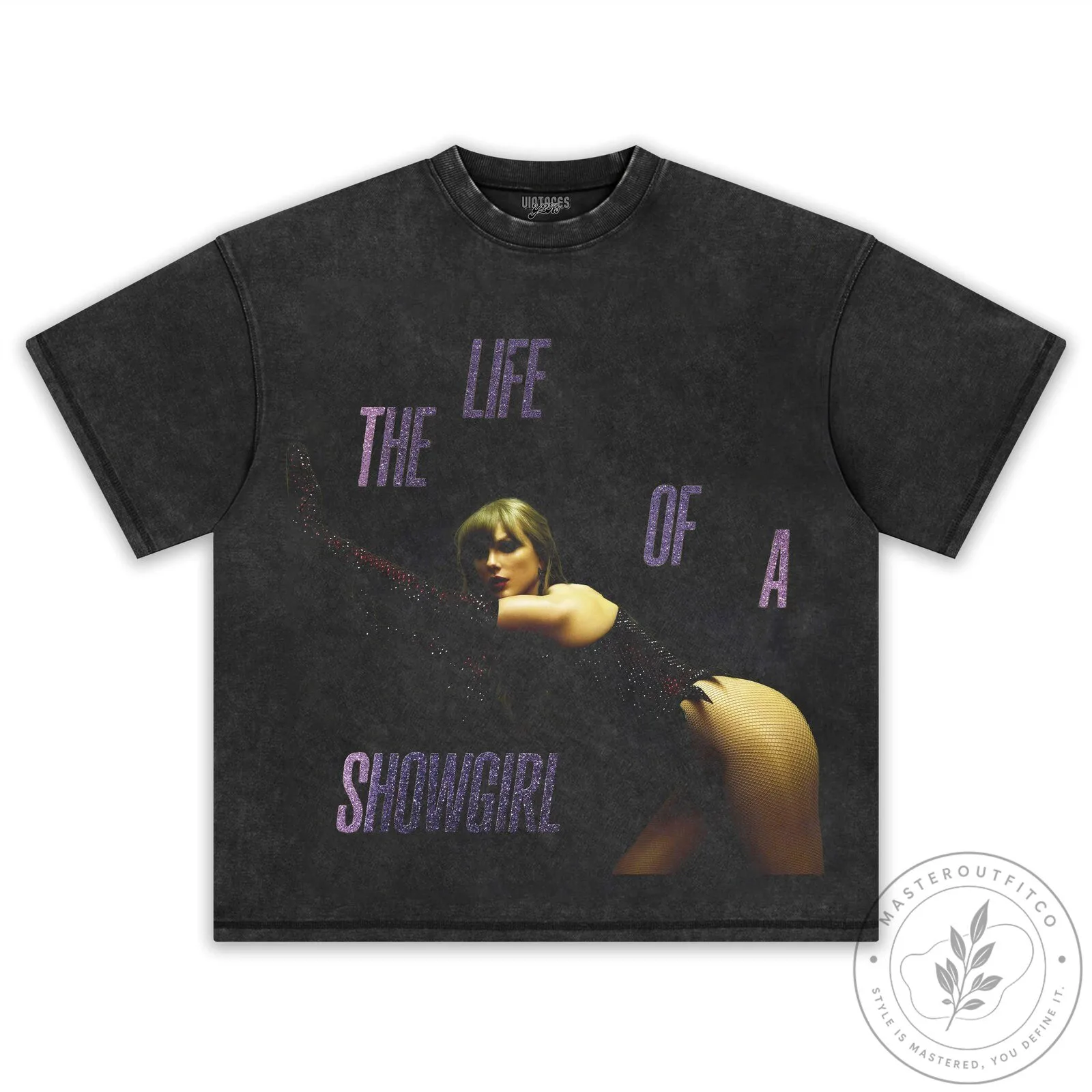 Taylor Swift The Life Of A Showgirl Black Graphic T-Shirt 9 Taylor Swift The Life Of A Showgirl Black Graphic T-Shirt