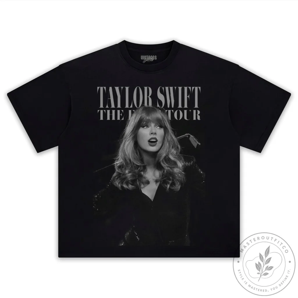 Taylor Swift The Eras Tour Concert Black T-Shirt Taylor Swift The Eras Tour Concert Black T-Shirt
