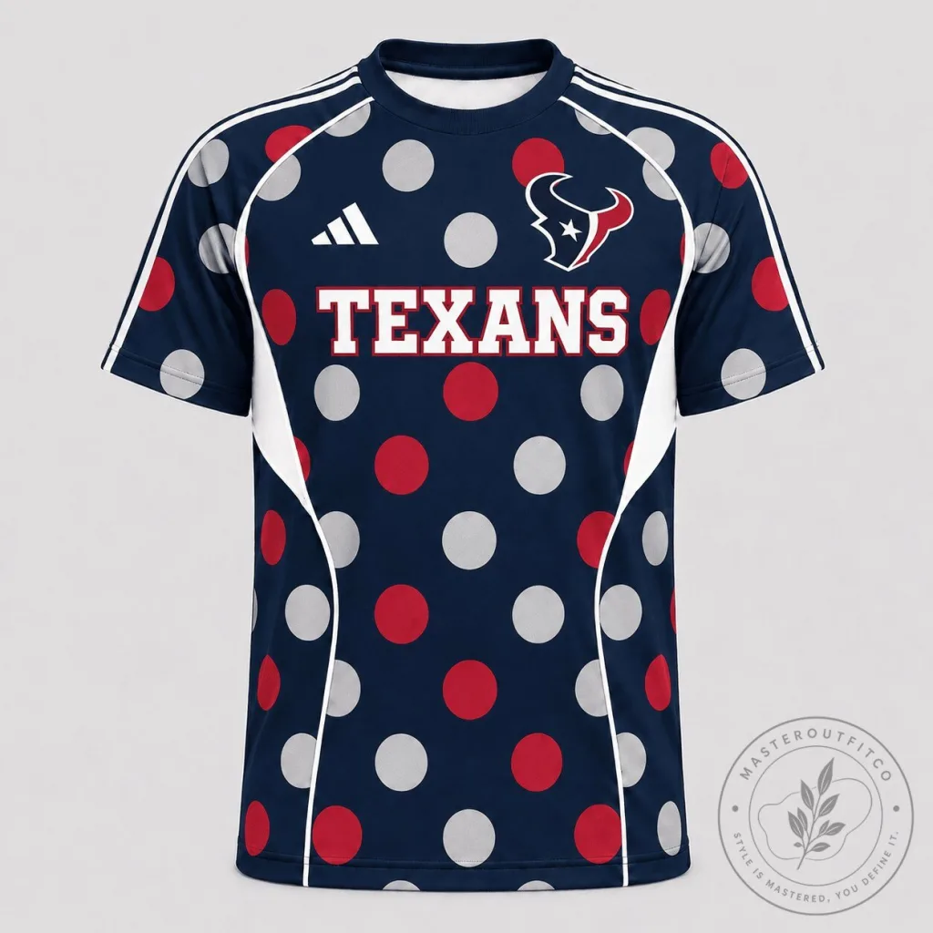 Houston Texans NFL Polka Dot Game Day Football Jersey Shirt 51 Houston Texans NFL Polka Dot Game Day Football Jersey Shirt