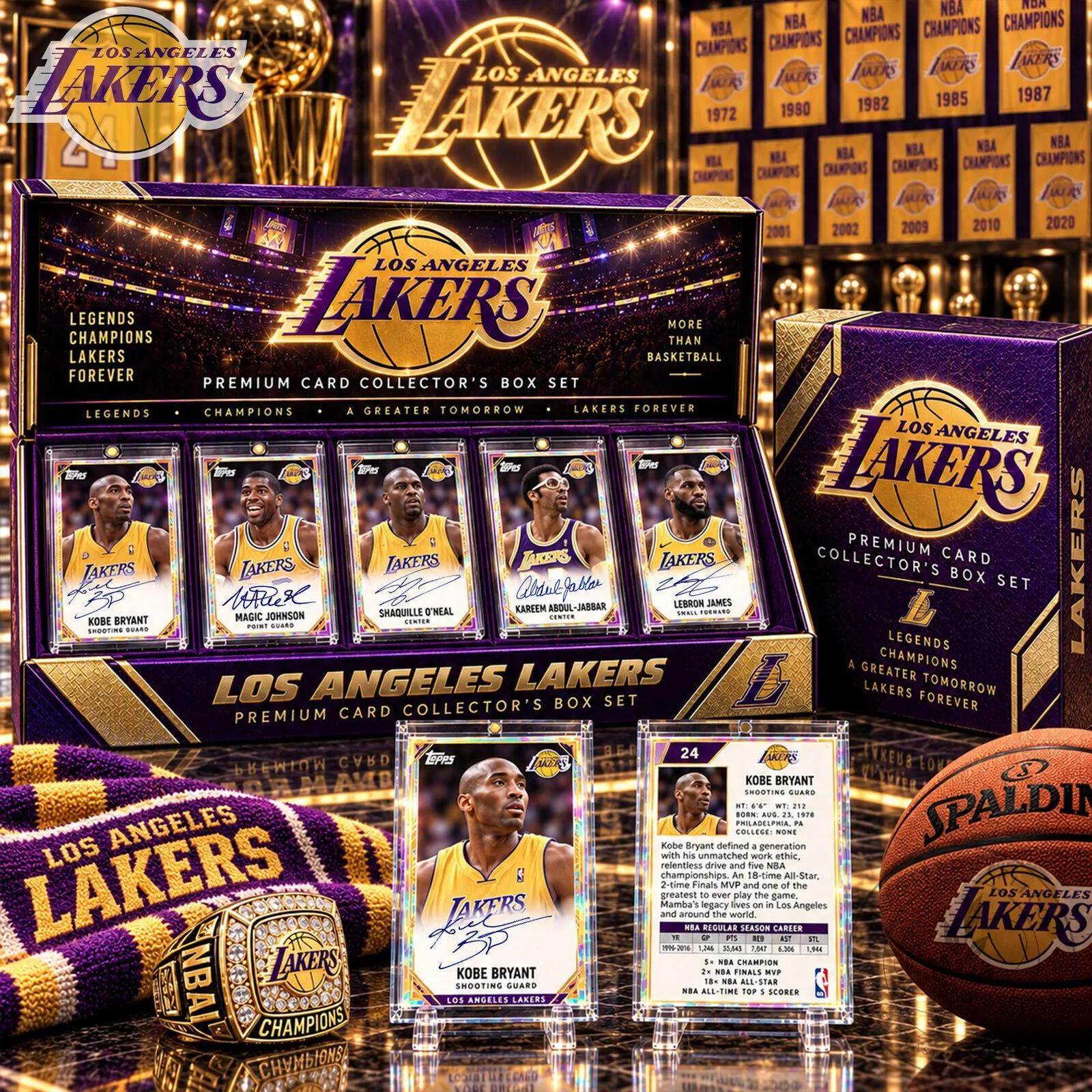 Los Angeles Lakers Legends Champions Premium Card Collector's Box Set 2 Los Angeles Lakers Legends Champions Premium Card Collector's Box Set