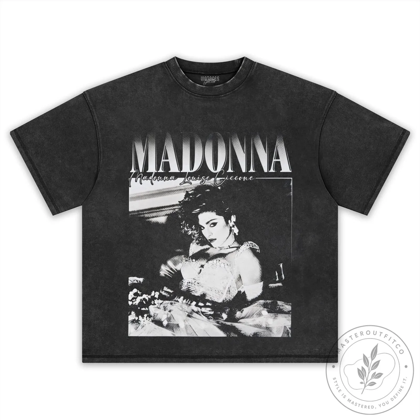 Madonna Louise Ciccone Black and White Vintage Style Graphic T-Shirt 12 Madonna Louise Ciccone Black and White Vintage Style Graphic T-Shirt