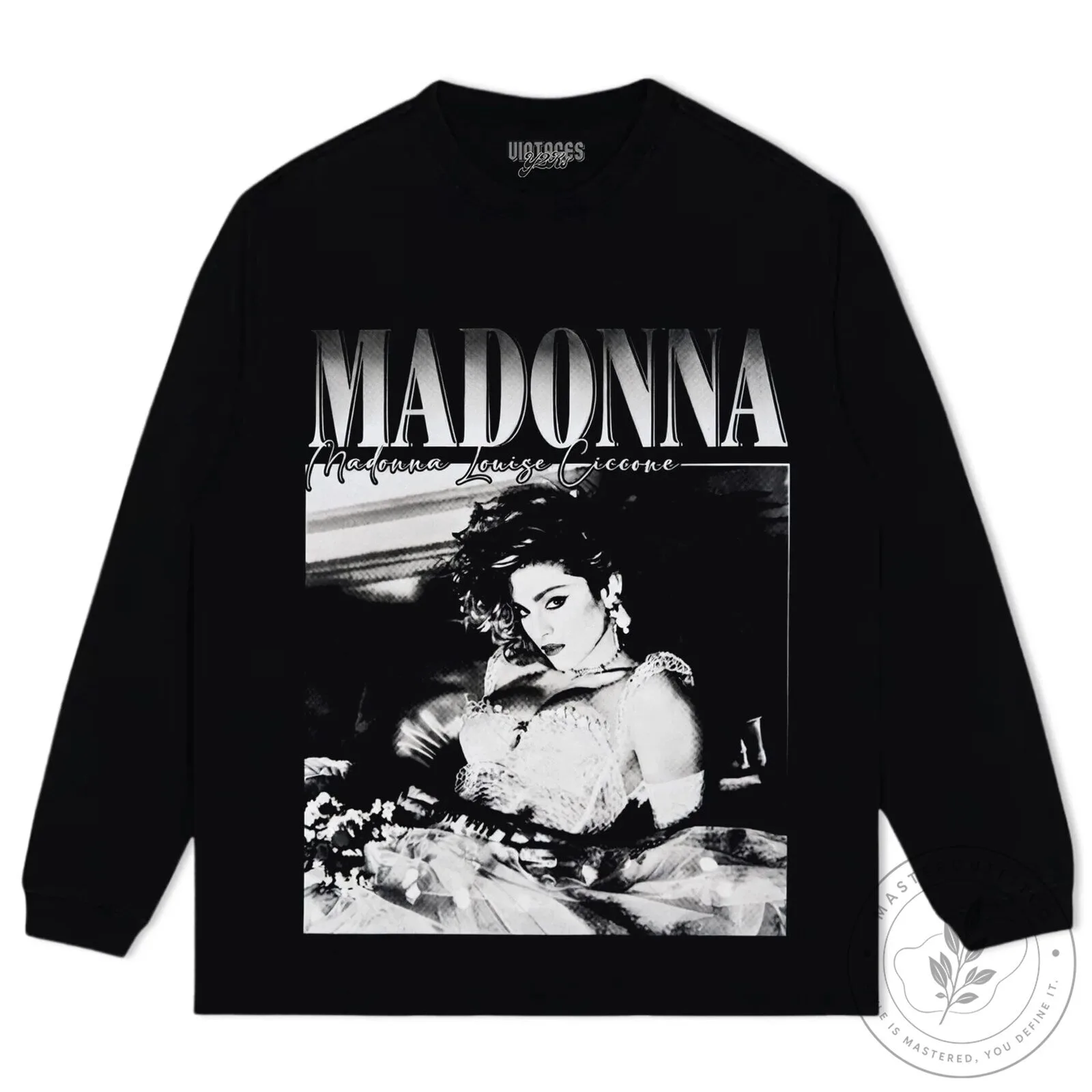 Madonna Louise Ciccone Black and White Vintage Style Graphic T-Shirt 15 Madonna Louise Ciccone Black and White Vintage Style Graphic T-Shirt