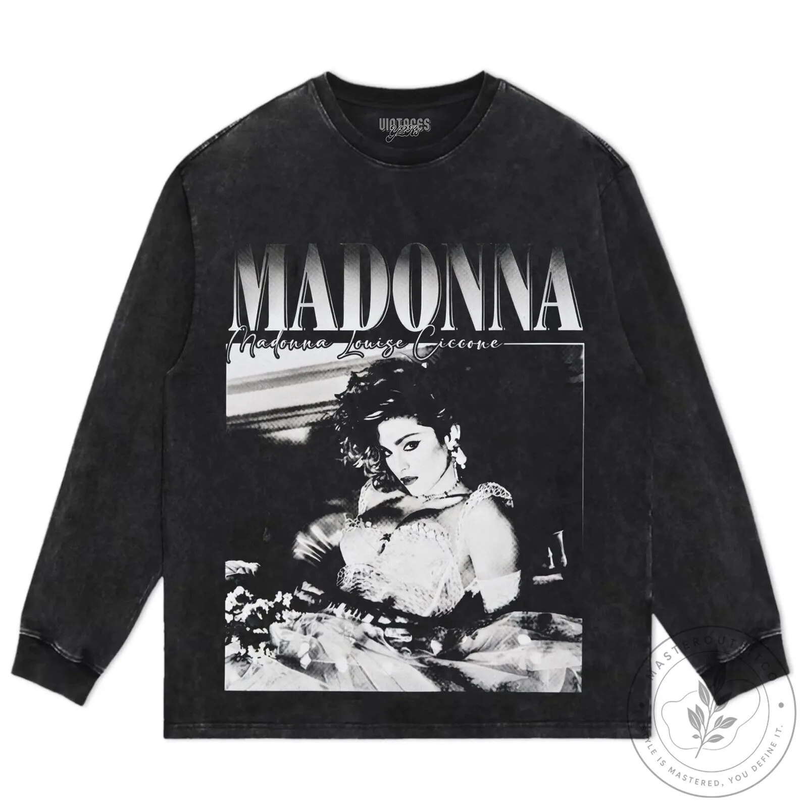 Madonna Louise Ciccone Black and White Vintage Style Graphic T-Shirt 16 Madonna Louise Ciccone Black and White Vintage Style Graphic T-Shirt